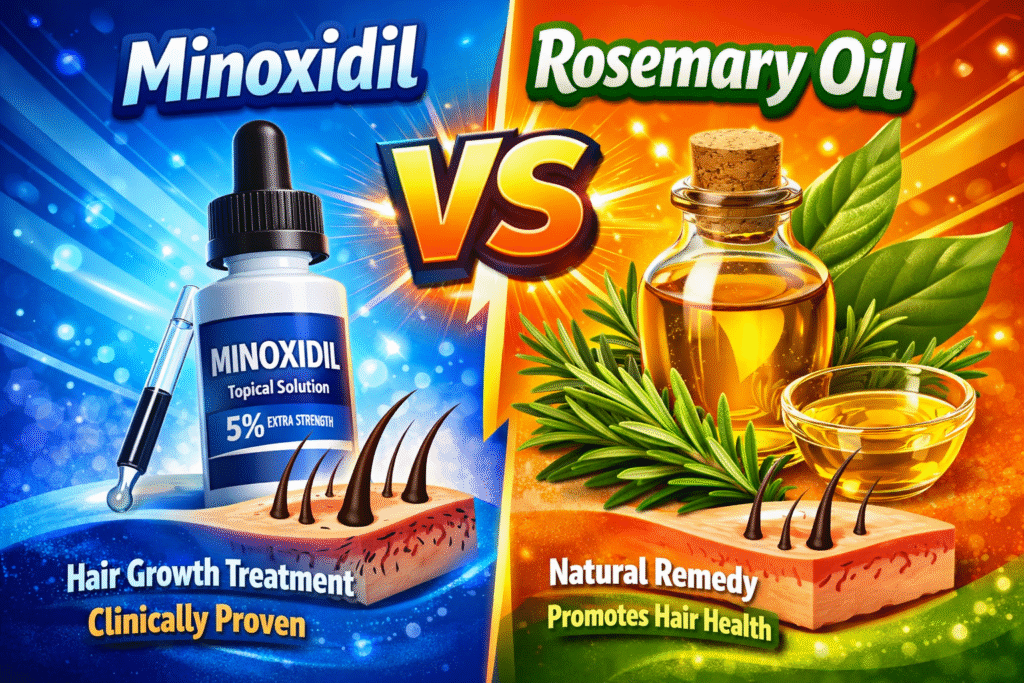 Minoxidil vs Rosemary Oil