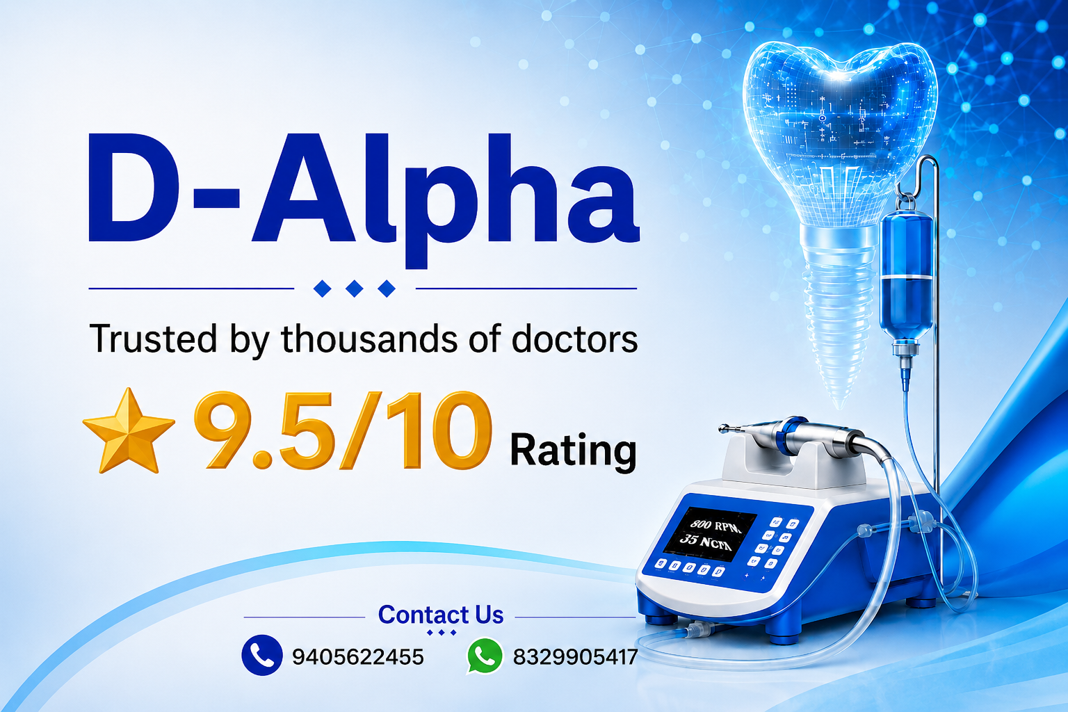 Best Physiodispenser (Implant motor) in India D-Alpha