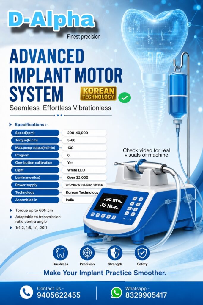 Best Physiodispenser (Implant motor) in India. D-Alpha